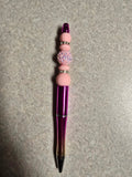 Pink beaded pen