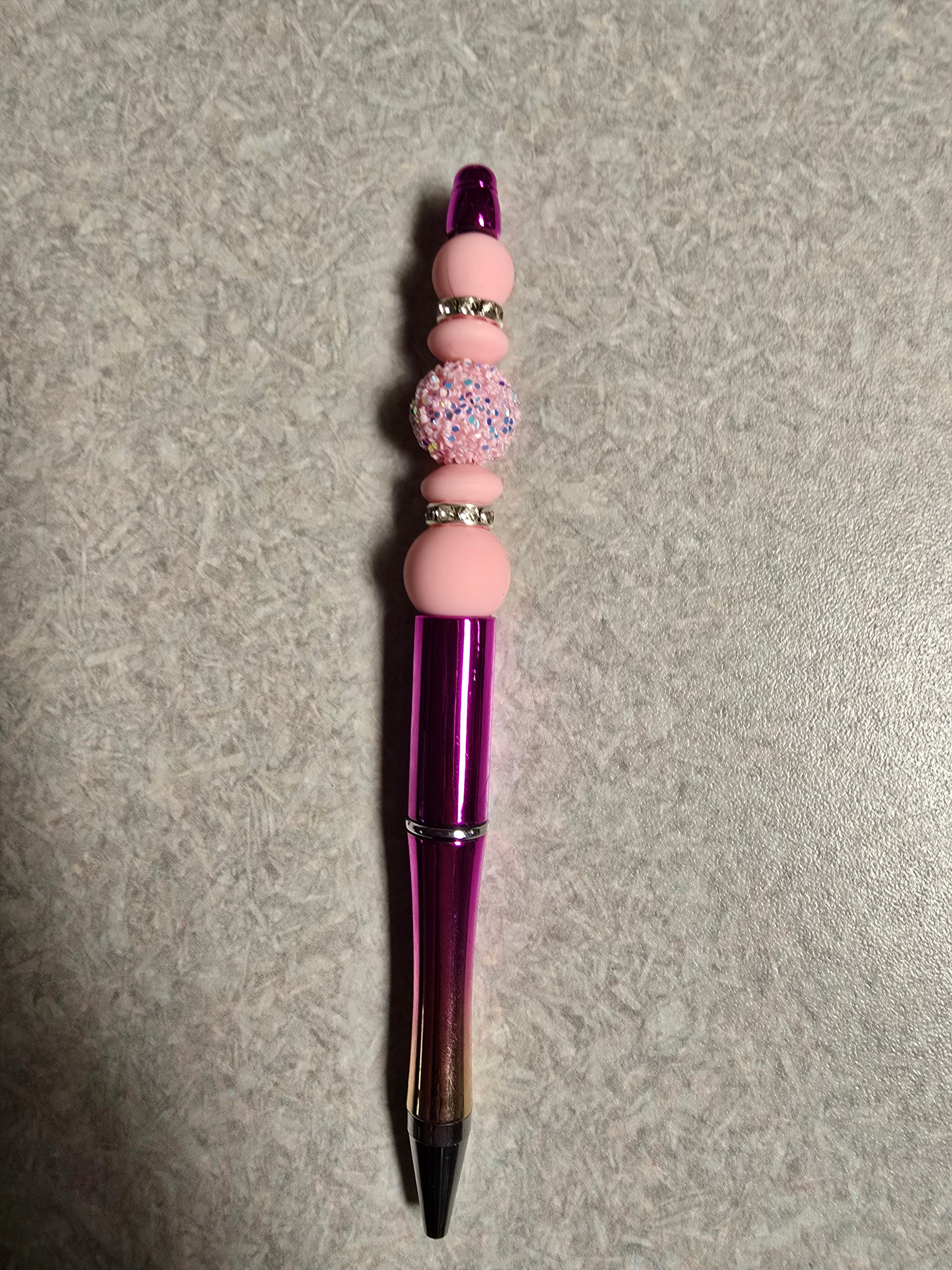 Pink beaded pen
