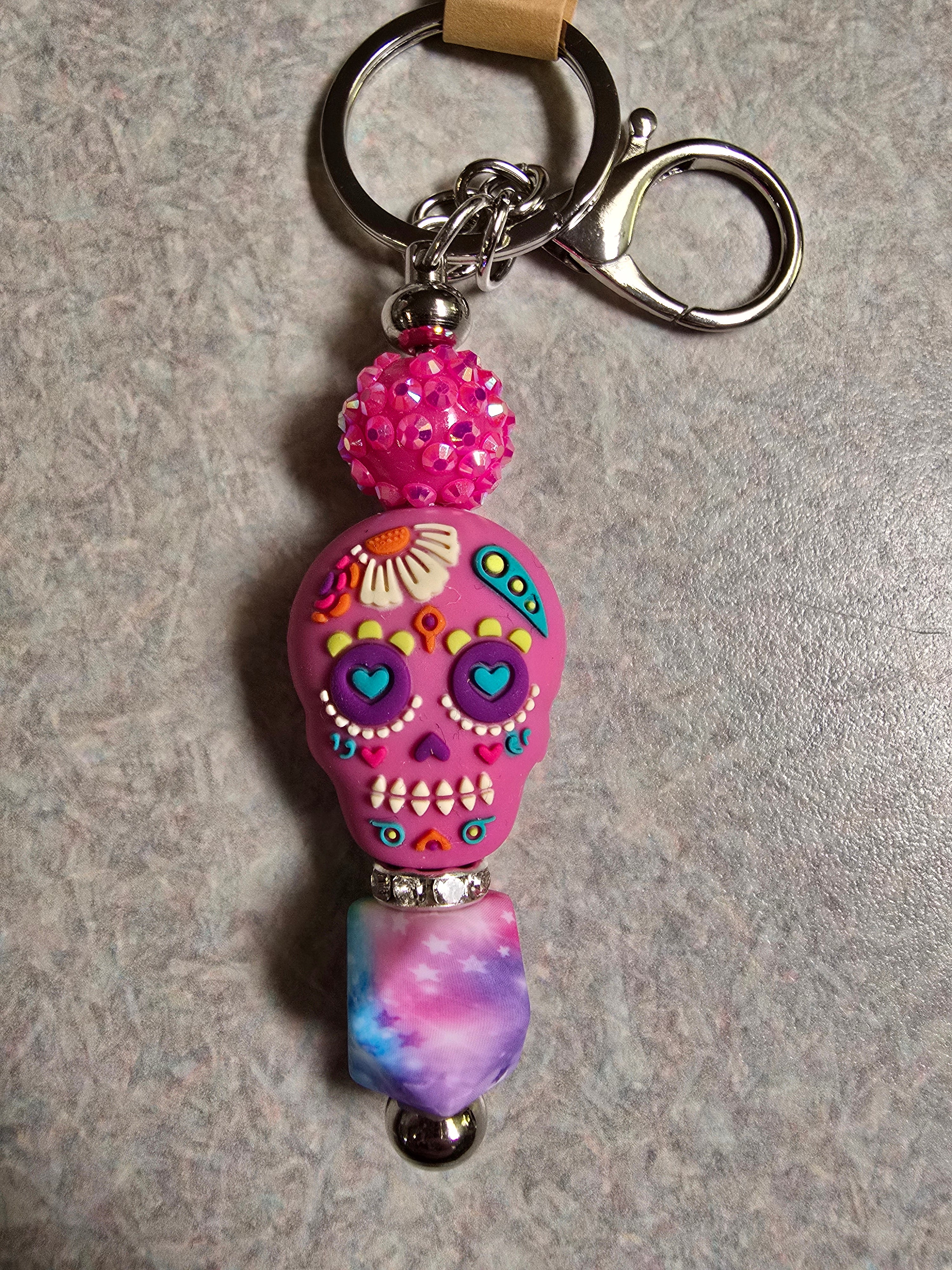Sugar skull keychain