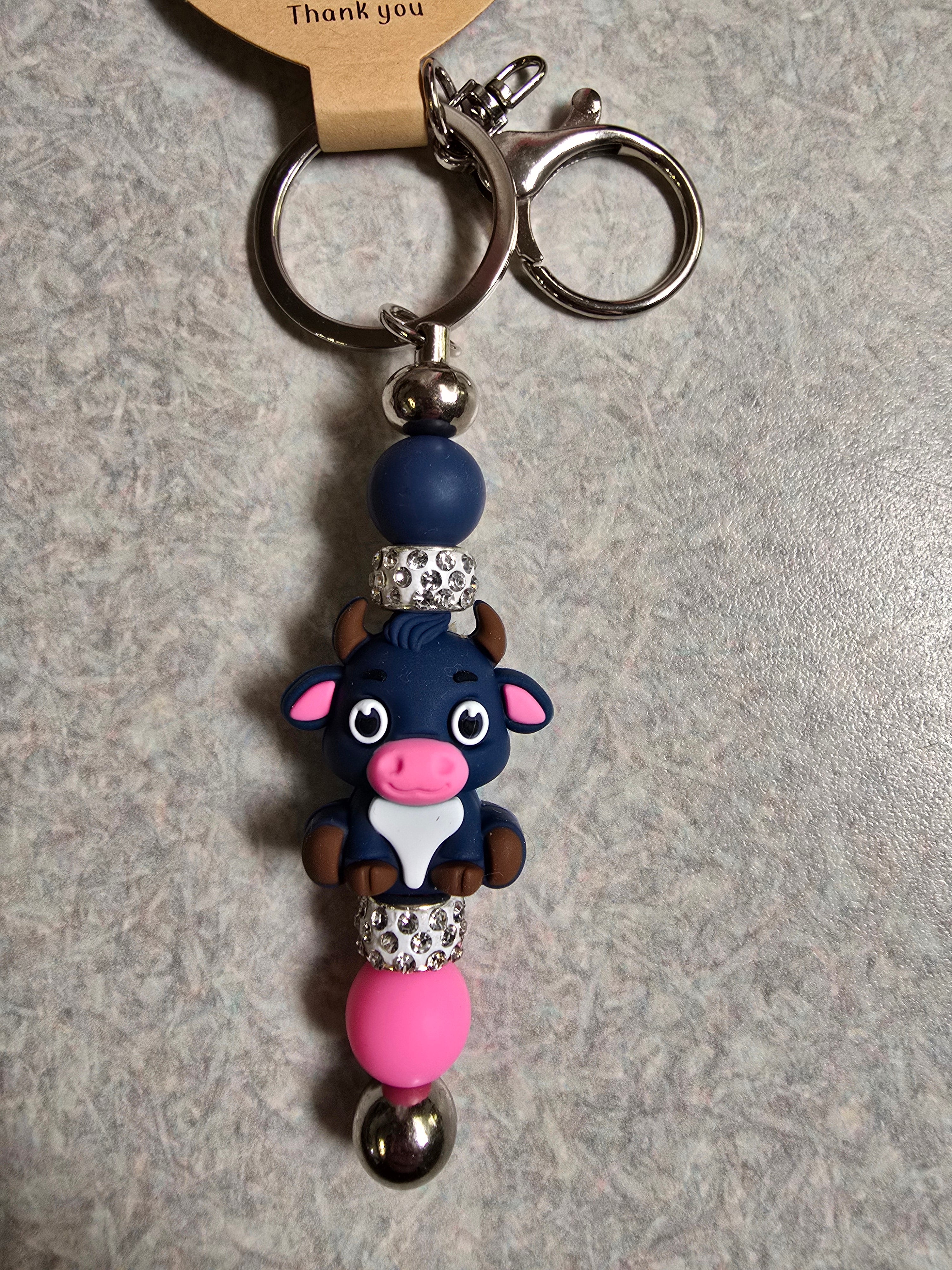 Cow keychain