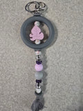 Purple leaf keychain