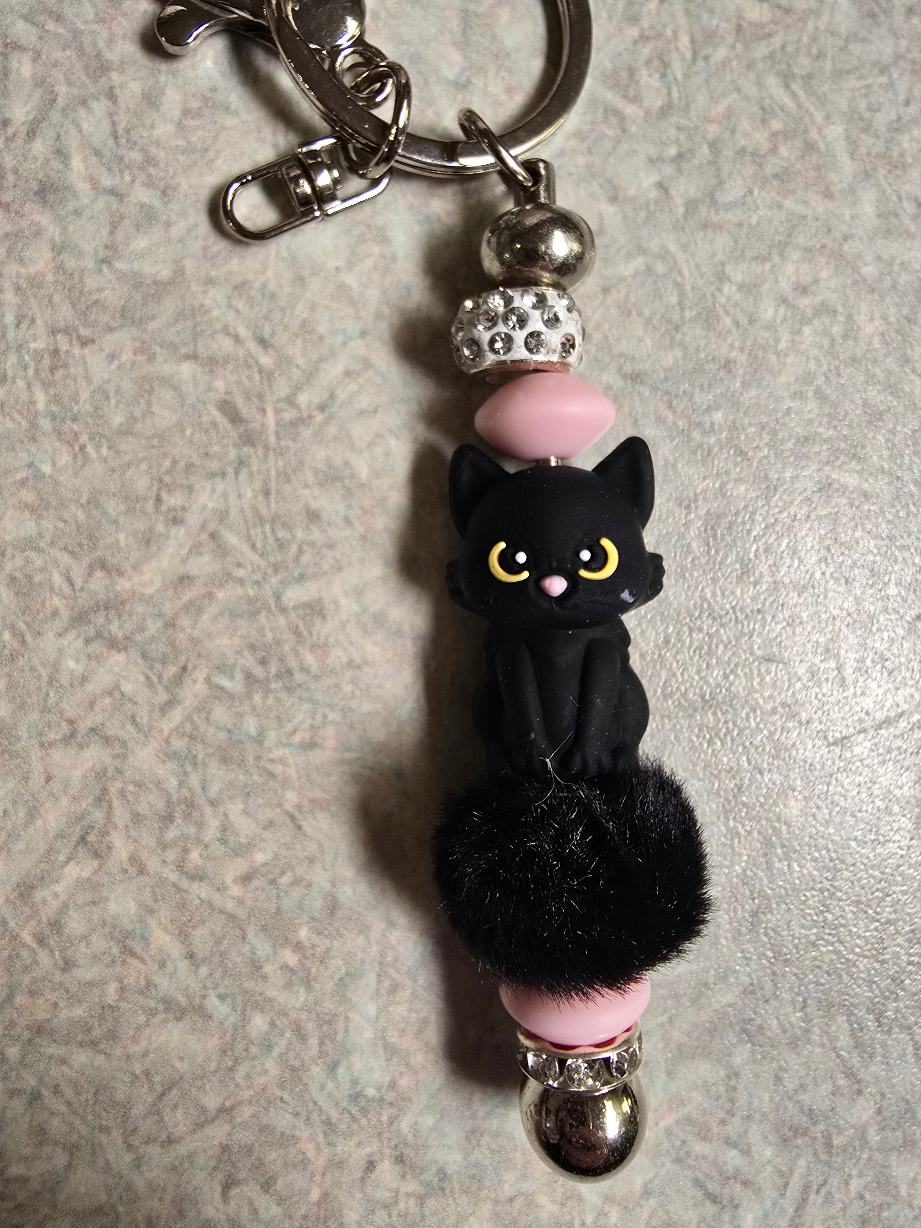 Black cat keychain