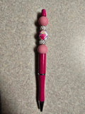 Pink beaded pen