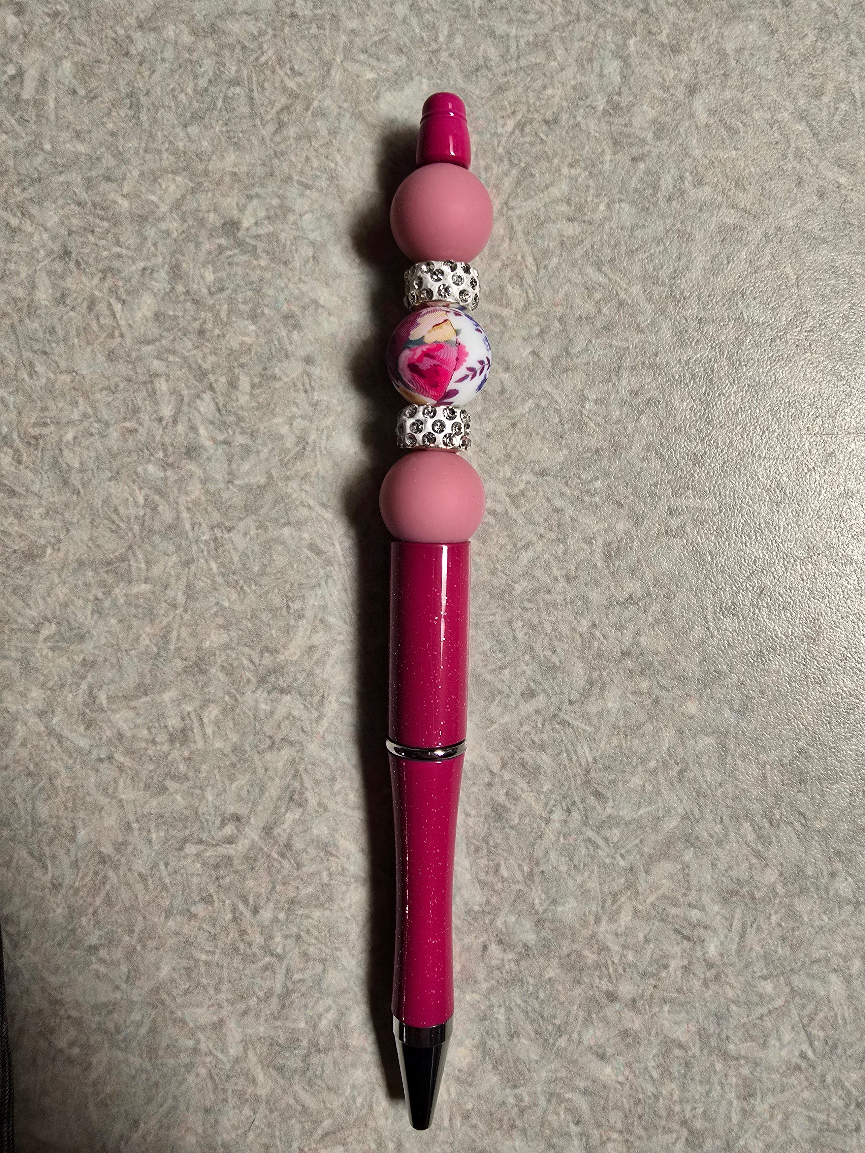 Pink beaded pen
