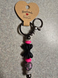 Black bow keychain