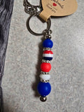 Red,white, and blue keychain