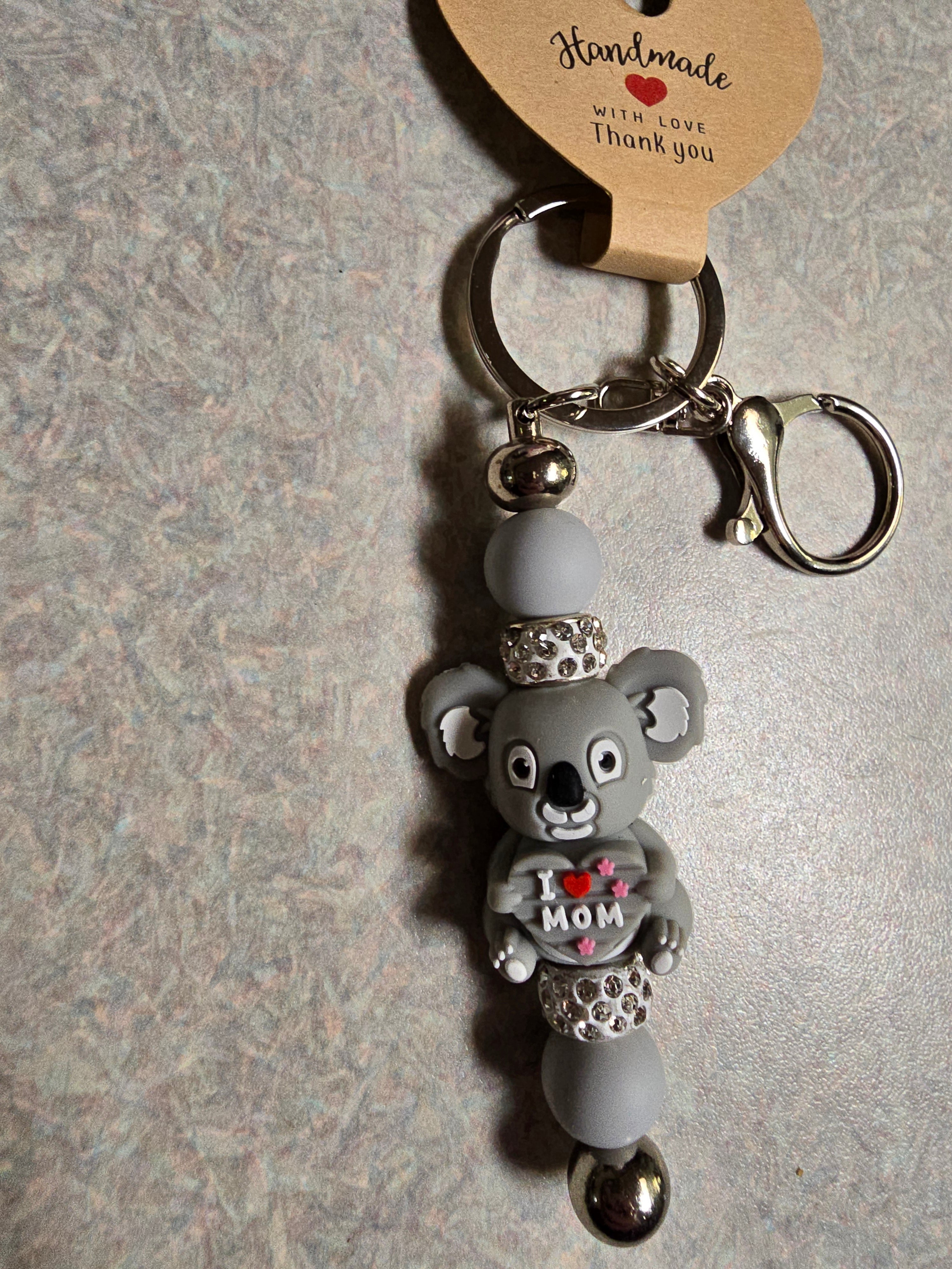 I love mom koala bear keychain