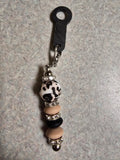 Animal print straw charm
