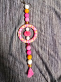 Pink and orange keychain