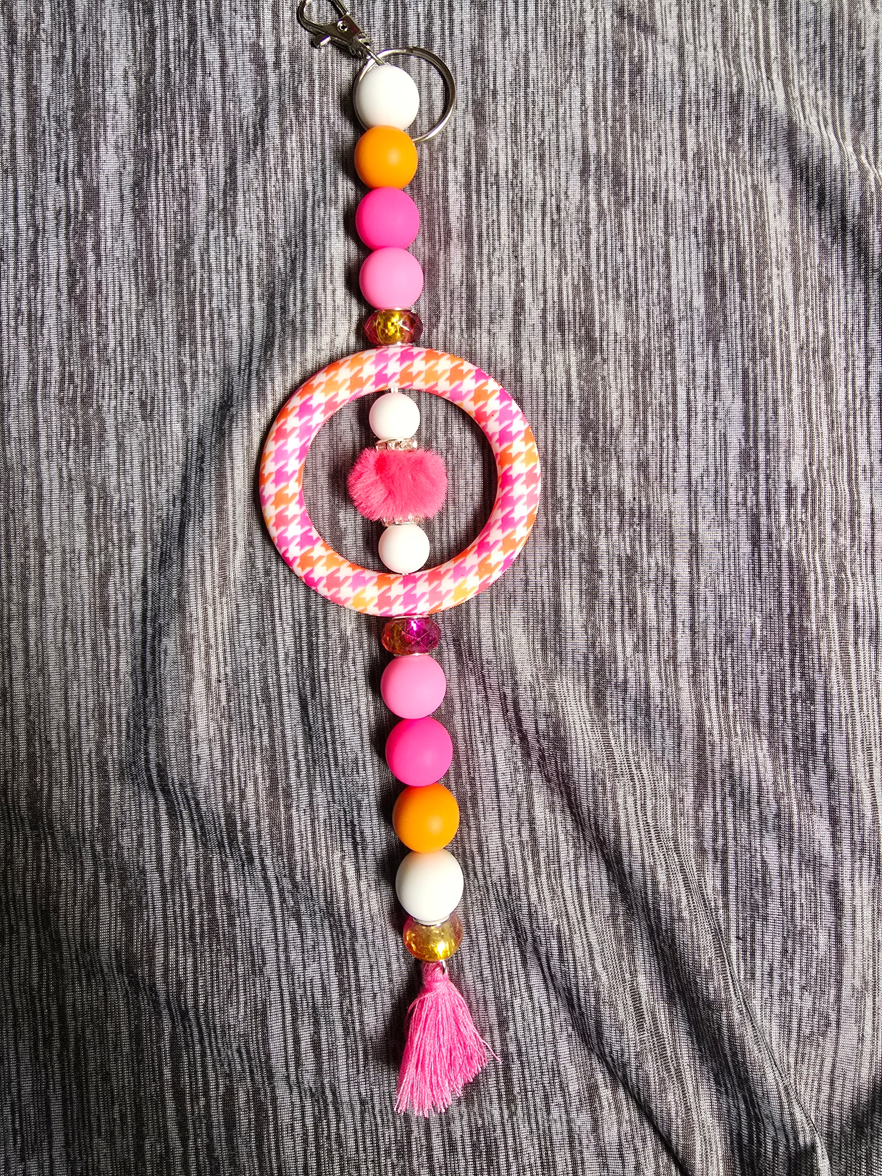 Pink and orange keychain