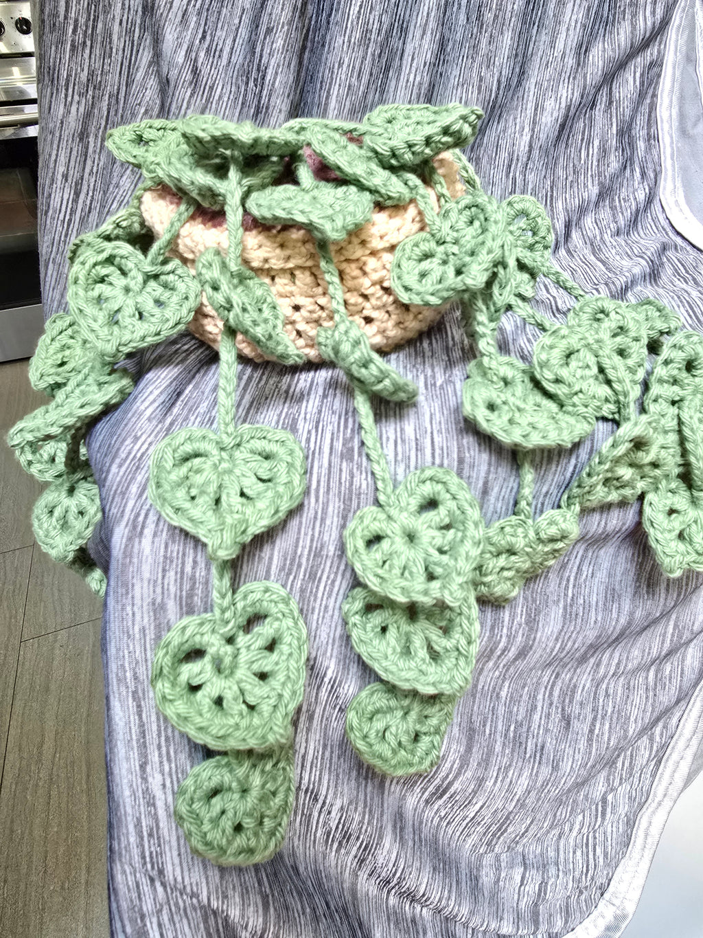 Crocheted Monstera plant