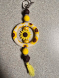 Sunflower keychain
