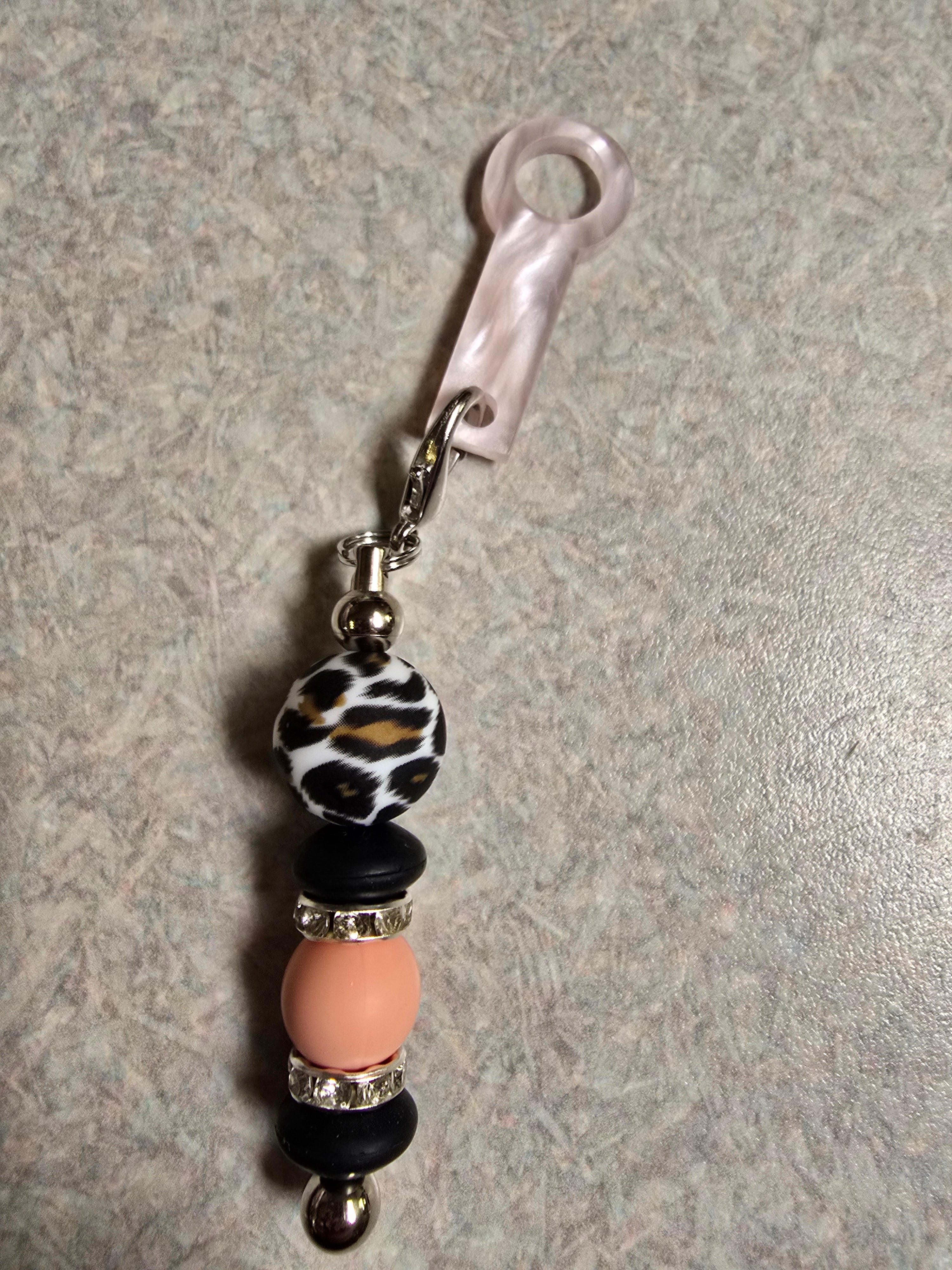 Animal print straw charm