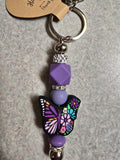 Purple butterfly keychain