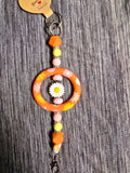 Orange daisy keychain