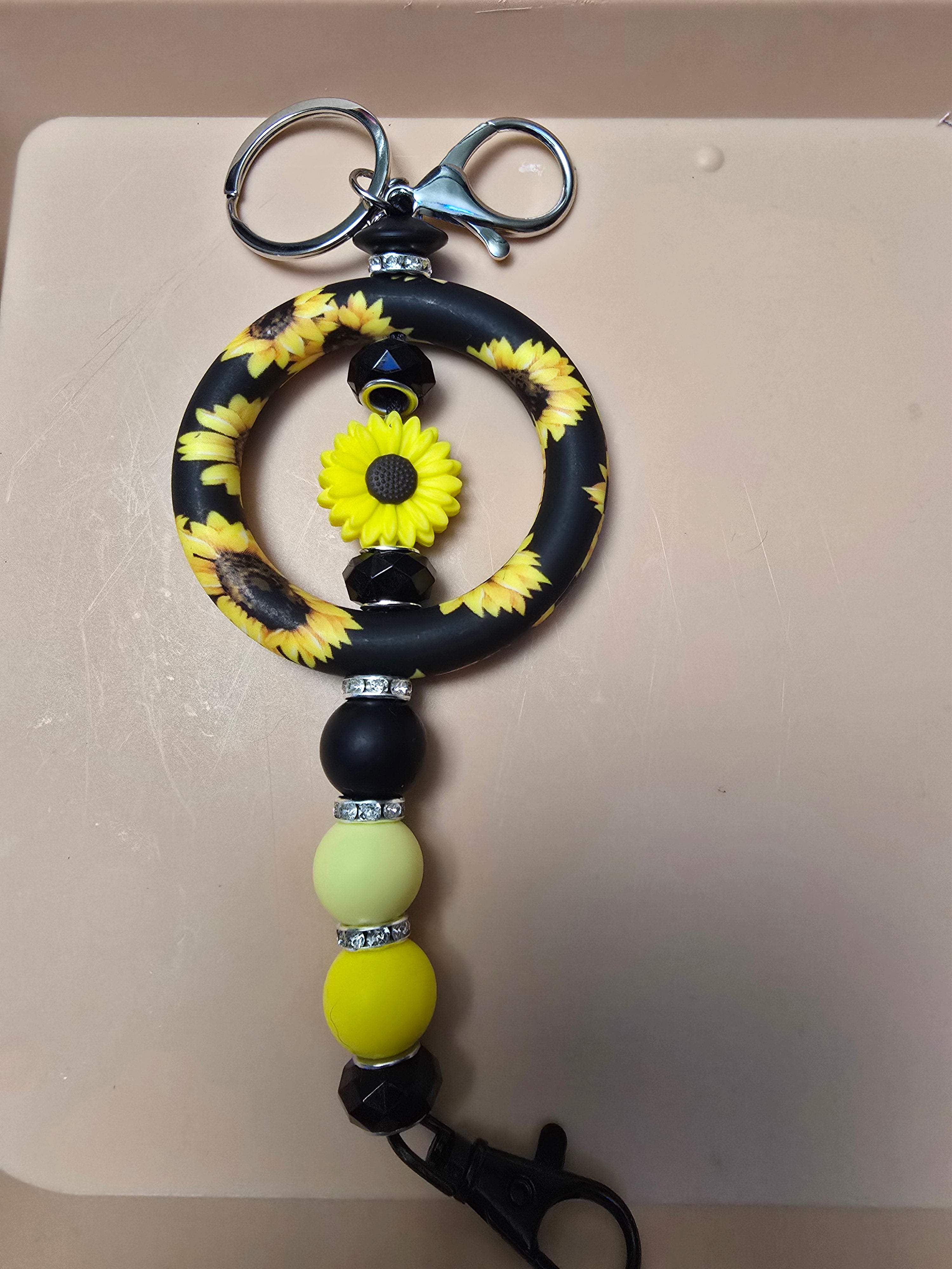Sunflower keychain