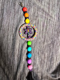 🌈  rainbow dragonfly keychain