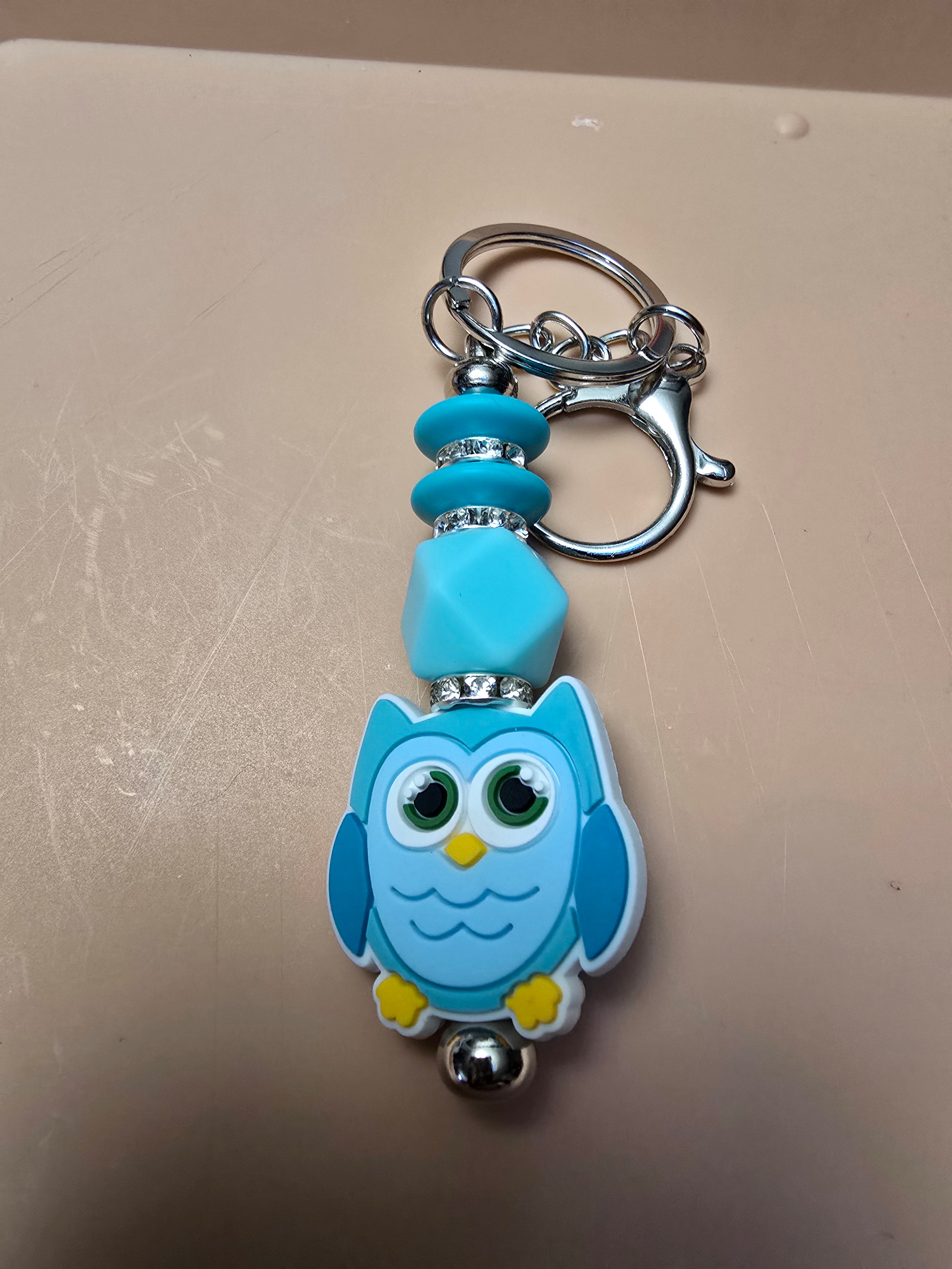 Blue owl keychain