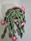 Crocheted cactus flower